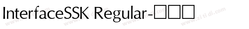 InterfaceSSK Regular字体转换